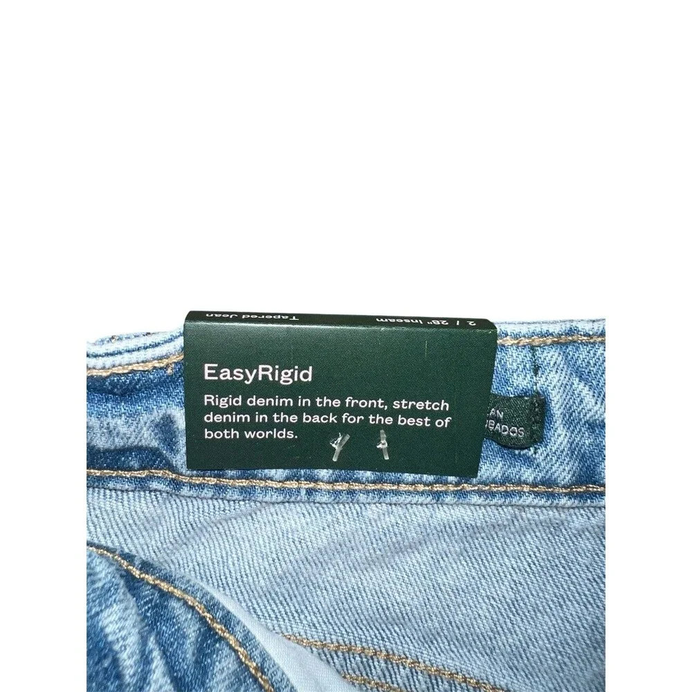 Wild Fable High-Rise Tapered Jeans Distressed Womens Size 2 28” Inseam Blue